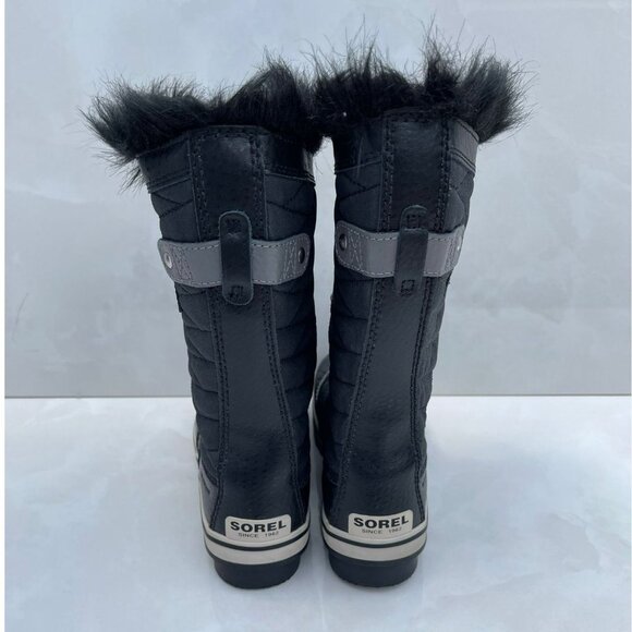 Sorel Girls Tofino II Fur Trim Waterproof Rubber Rain Boots Black Sz 5 - Picture 12 of 12